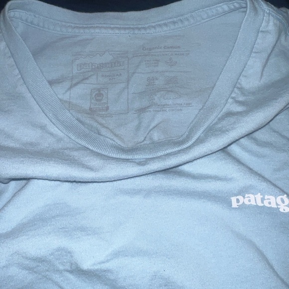 Patagonia Fish Noggins Tee light blue Large - Picture 3 of 3